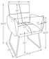 Ackland Upholstered Dining Arm Chair Light Grey (Set of 2)