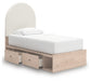 Shapella Twin Upholstered Panel Bed with Storage