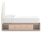Shapella Twin Upholstered Panel Bed with Storage