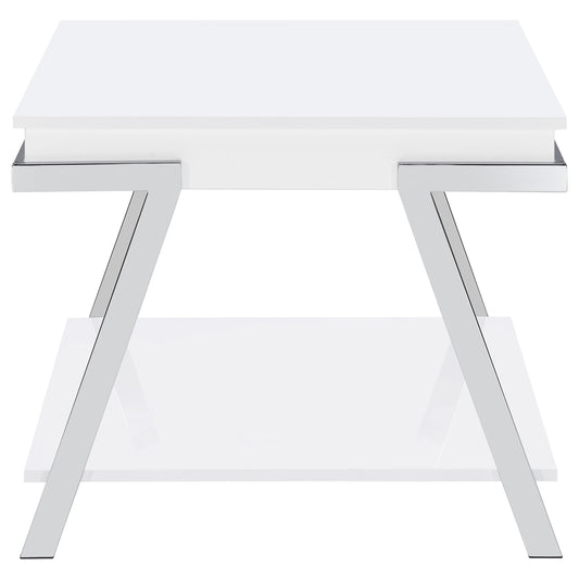Marcia 3-piece Coffee and End Table Set White High Gloss