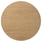 Ottowa Round Wood Side End Table with Shelf Washed Oak
