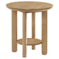 Ottowa 2-piece Round Wood Coffee Table Set Washed Oak