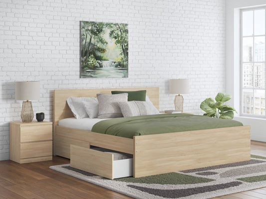 Ashley Express - Onita Queen Panel Platform Bed with 1 Side Storage