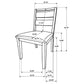 Duncan Ladder Back Dining Side Chair Washed Oak (Set of 2)