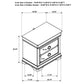 Garland 3-drawer Nightstand Bedside Table Brown Cherry