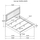 Cassia Eastern King LED Panel Bed White High Gloss