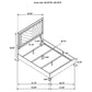 Cassia Queen LED Panel Bed White High Gloss