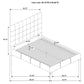 Medley Genuine Leather Queen Panel Platform Bed Tan