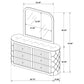 Sonya 6-drawer Upholstered Bedroom Dresser with Mirror Ivory