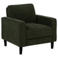 Ruth 3-piece Fabric Upholstered Track Arm Sofa Matcha Green