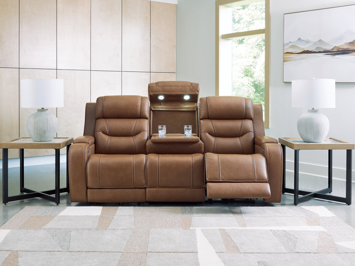 Knightington PWR REC Sofa w/Audio Seating